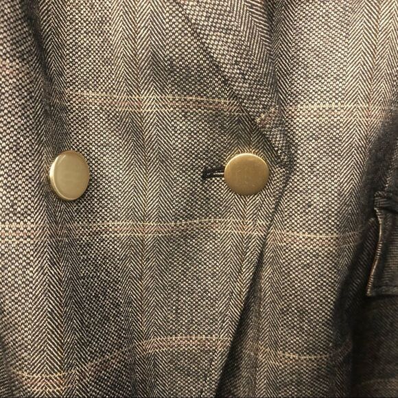 Addition Elle Brown & Grey Herringbone Plaid Blazer Academia Size 26 NWT - Picture 7 of 14